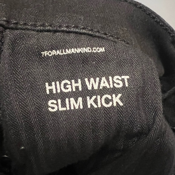 7 for all mankind high‎ waist slim kick black 25 $153 - Picture 9 of 14